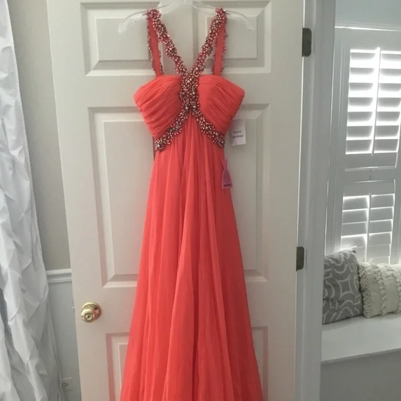 open lace back dress 251P4218